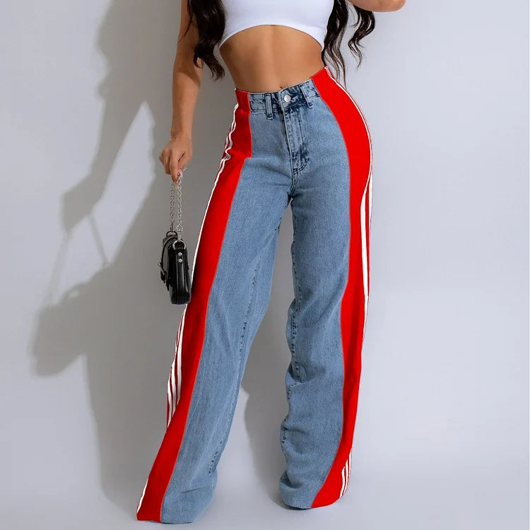 Bequeme Jeans mit hoher Taille