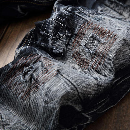 Relaxed Fit Distressed Jeans